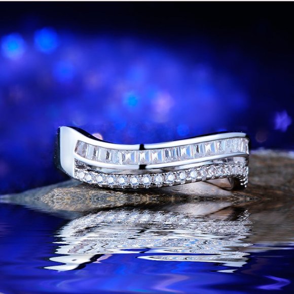 💎Trendy Gems Zircon Double Layer Eternity Rings for Women, INDN8090 - Picture 5 of 7